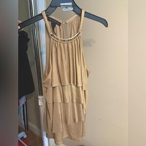 INC International Concepts Gold Layered Tank Top